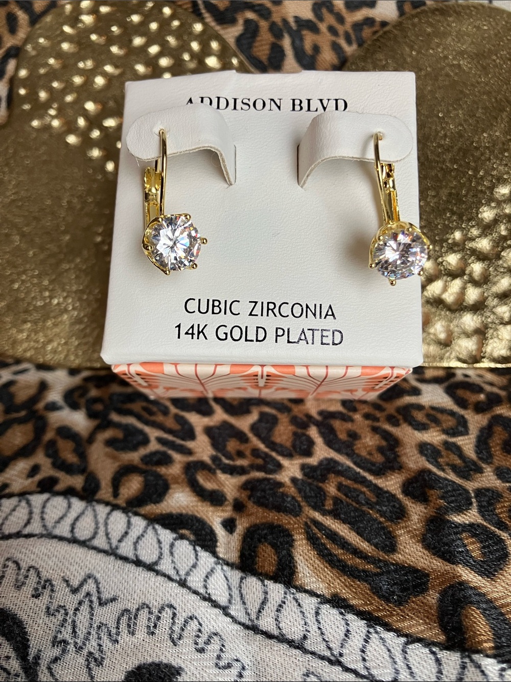 Addison Blvd Gold-Plated Cubic Zirconia Drop Earrings - Gold & FREE hair pins